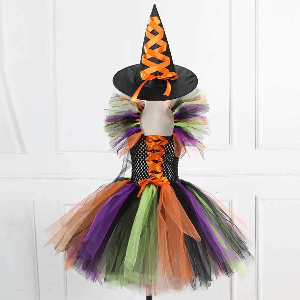 Girls Colour Witch Costume Disguise Halloween Cosplay Carnival Par Christmas Toddler Kids Princess Dress Prom Gown Dress Z250725