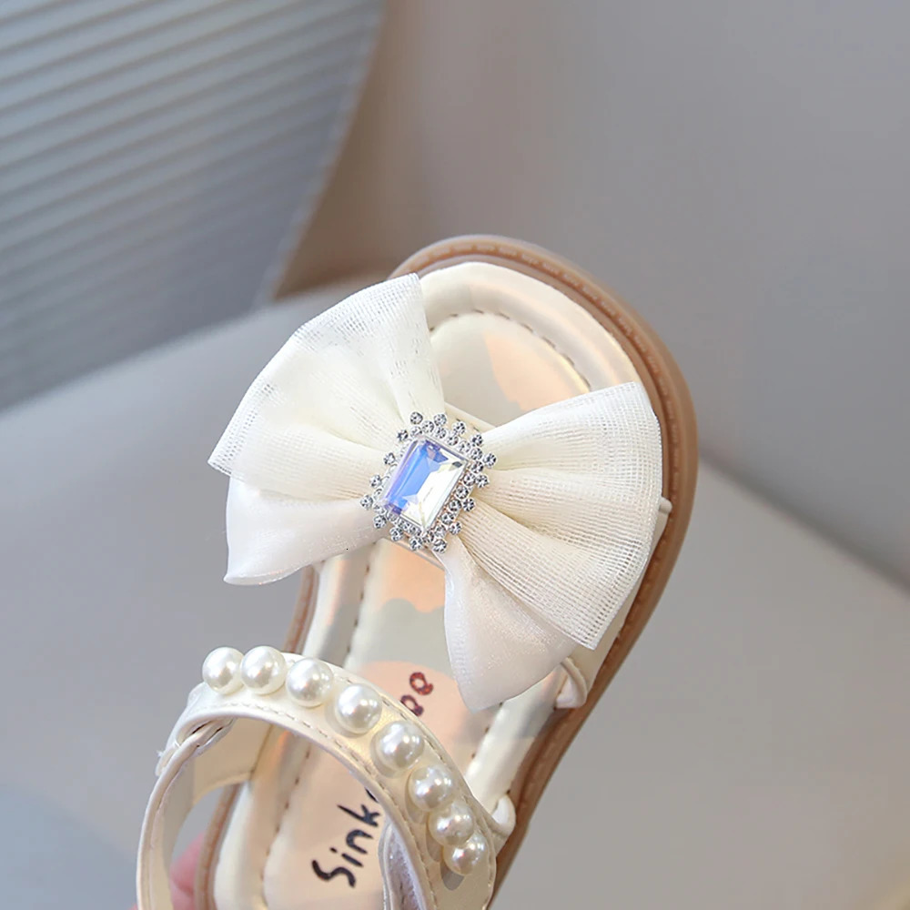 Summer Princess Sandals For Girls y Diamond Pearl Trend Fashion Antislippery Beach Shoes Kids Sandals 250725