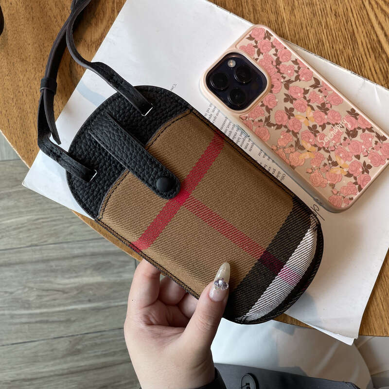 Genuine Leather for Women New Trendy Fashion Canvas Crossbody Lightweight Cowhide Small Phone Bag