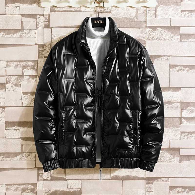 Light Down Jacket Mens Winter Bright Face Short Fashion Brand Cool Cold Winter Warm Coat Mens Individual Outerwear Korean Version X250725