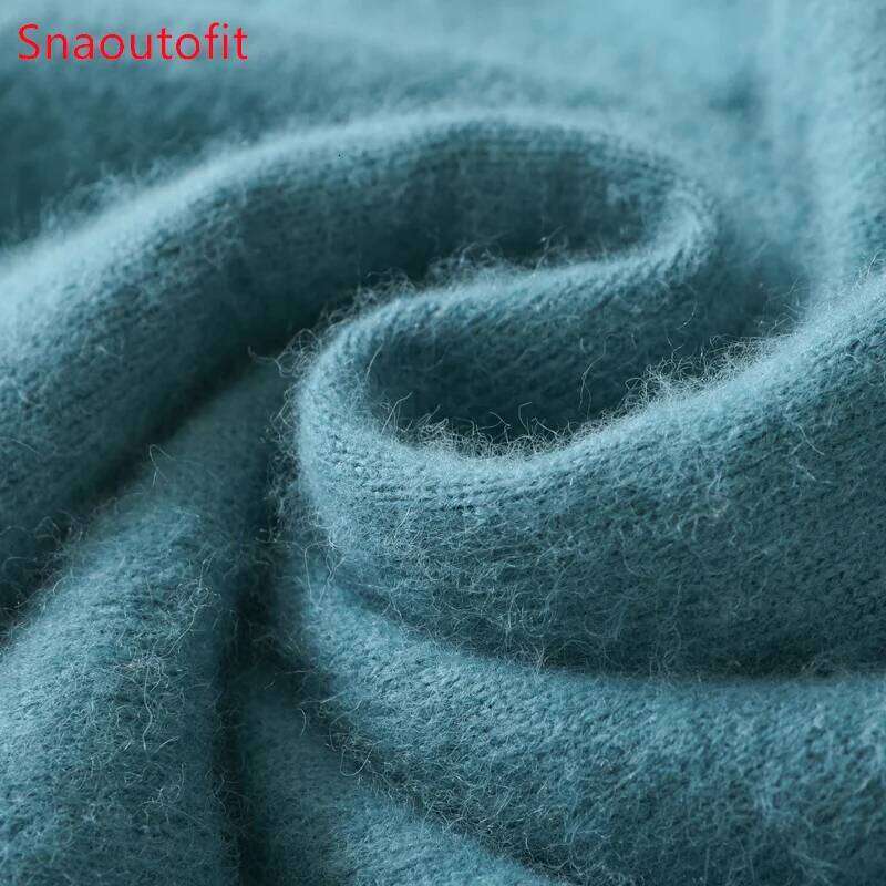 Men's 100% Pure Cashmere O-Neck Pullovers Knit Sweater Autumn and Winter New Long Sleeve High-End Jumpers Mink Tops