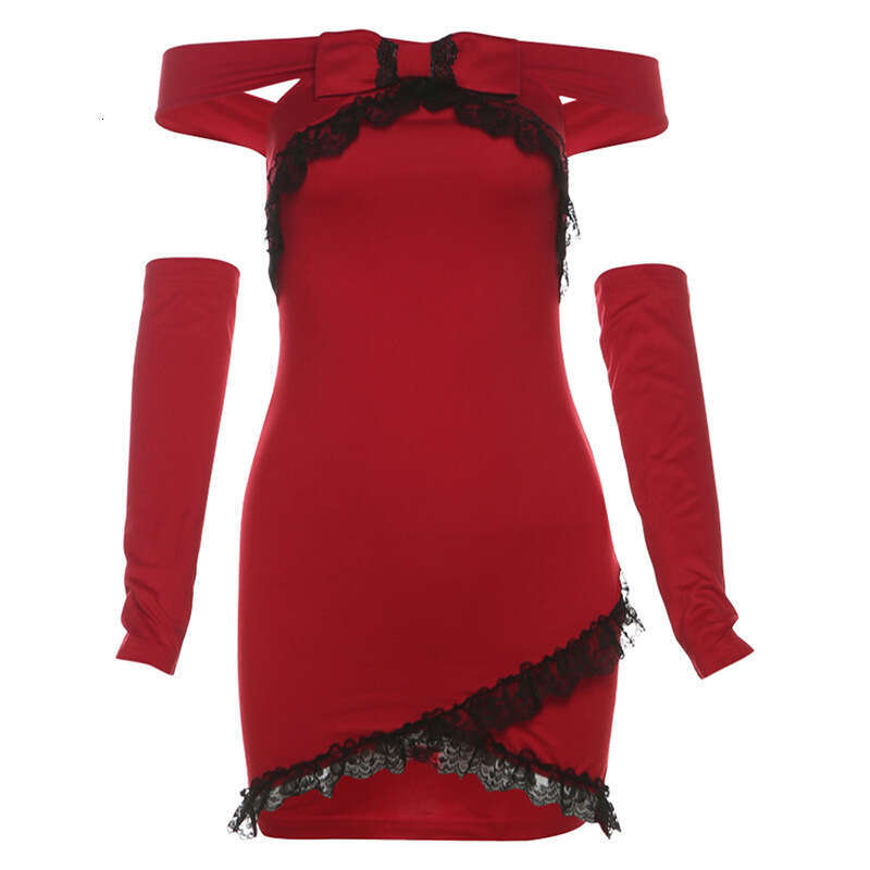 2024 Autumn New Women's Solid Color Slim High Waist Fashion Off-Shoulder Tube Dress b57