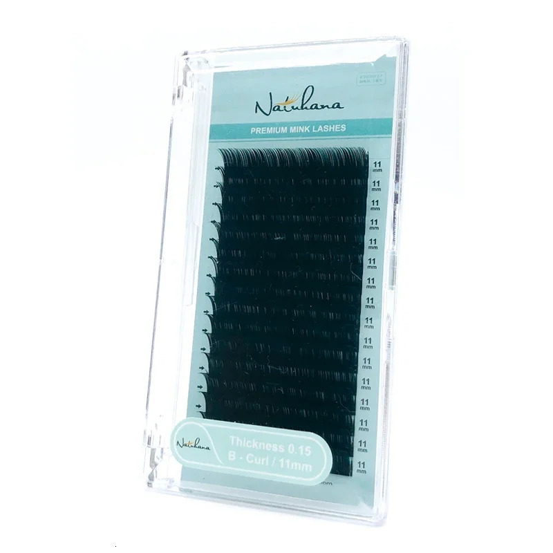 NATUHANA Personal False Eyelashes Natural PBT Eyelash Synthetic Cosmetic Supplies B CD Curl 250714