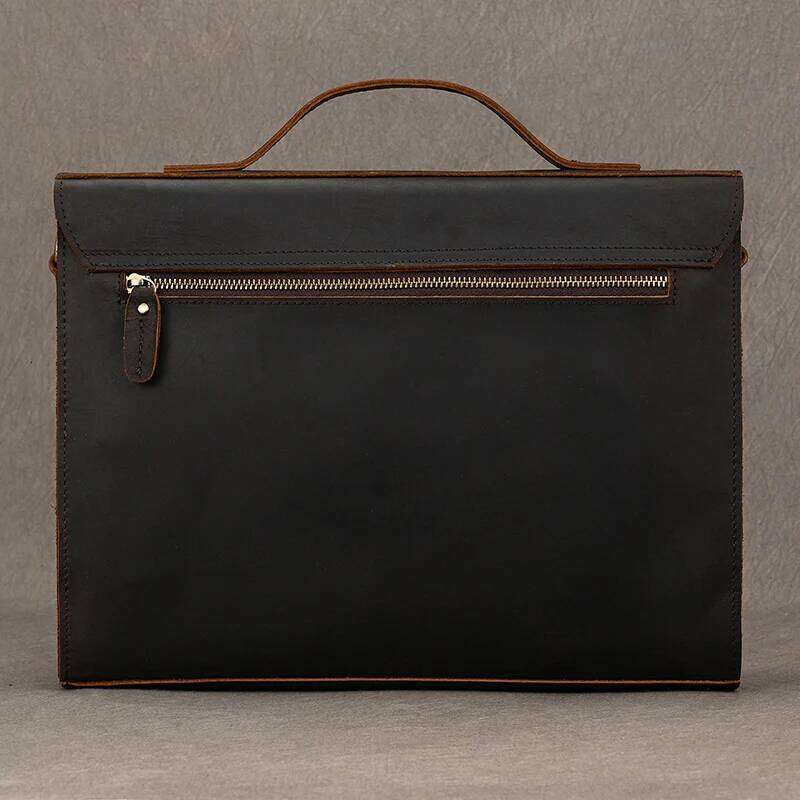OLOEY Luufan Genuine Men's Briefcase Bag Fit 14" Laptop Business Handbags Daily Working Tote Cow Leather Male Computer bags