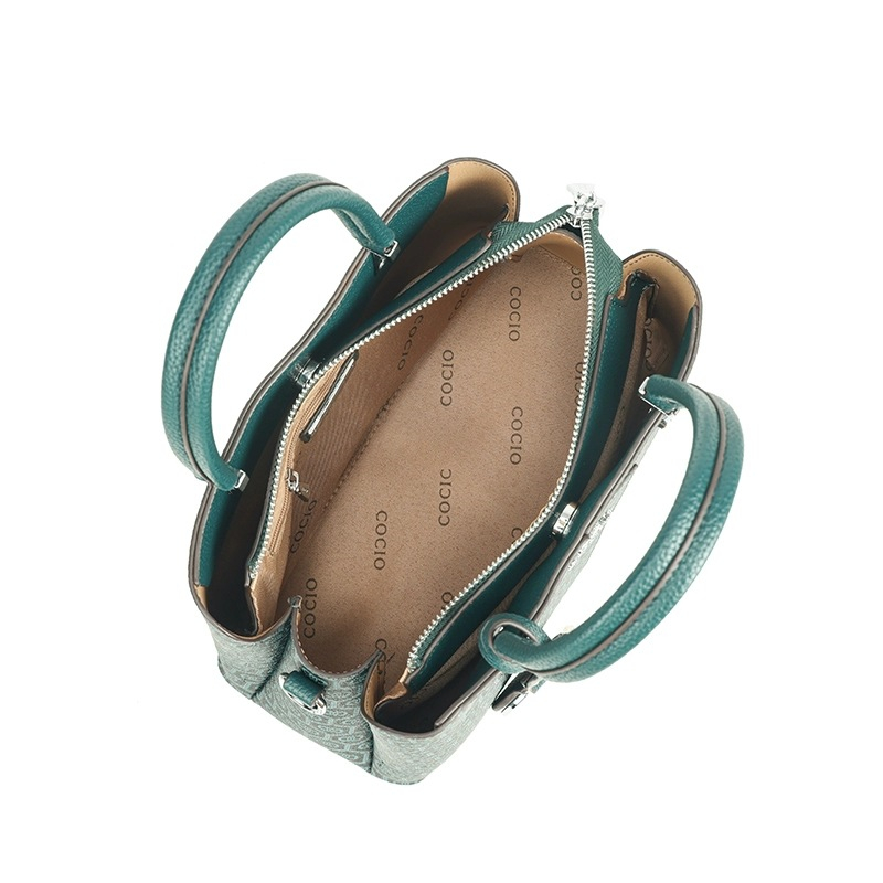 COCIO designer bag New peacock green handbag fashionable light luxury versatile crossbody bag vintage handbag