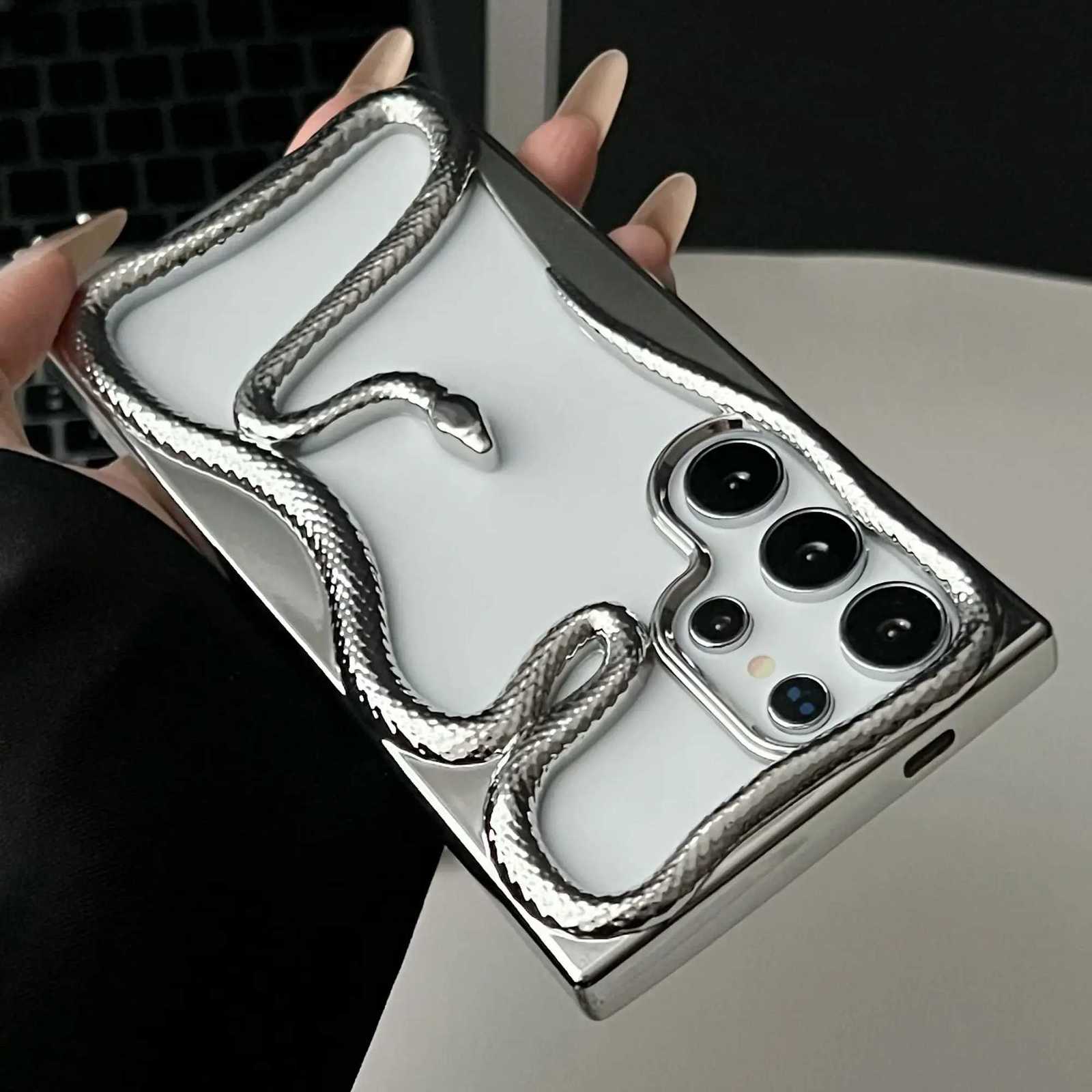 3D Hollow Snake Phone Case for S25 S24 S22 S23 Ultra FE A56 A36 A26 A16 A06 A55 Fashion Soft Shockproof Cover R250724