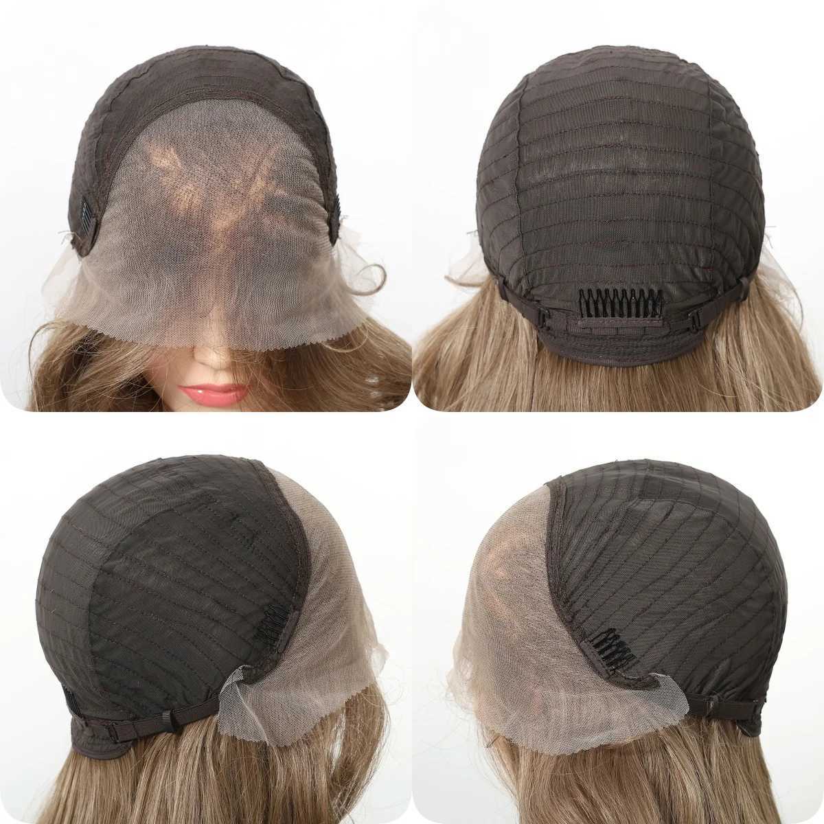 EASIHAIR Long Wavy Curly Brown Synthetic Wigs for Women 13*4 Lace Frontal Wigs Natural Hairline Chocolate Brown Lace Hair Wigs 250715