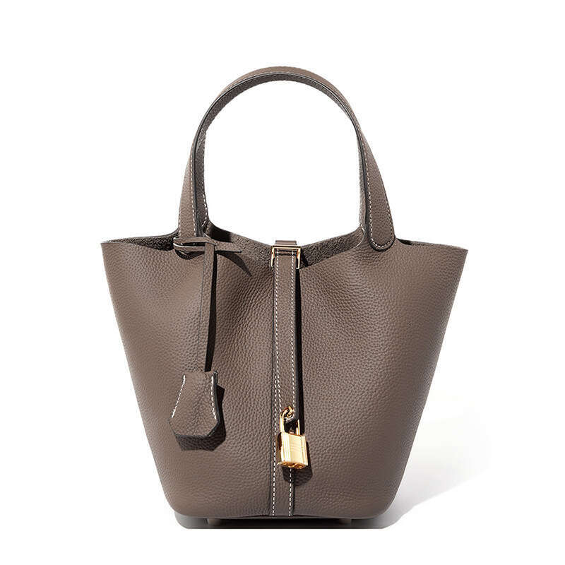 2025 New Designer Luxury Bucket Tote Genuine Leather Handbag Mommy Bride Wedding Bag High-end Feel