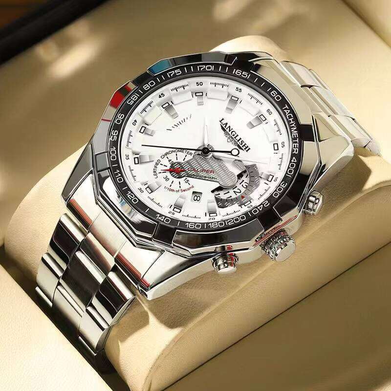 DHwatches POEDAGAR Men's Waterproof Wholesale Sier Black Stainless Steel Band Classic Watch