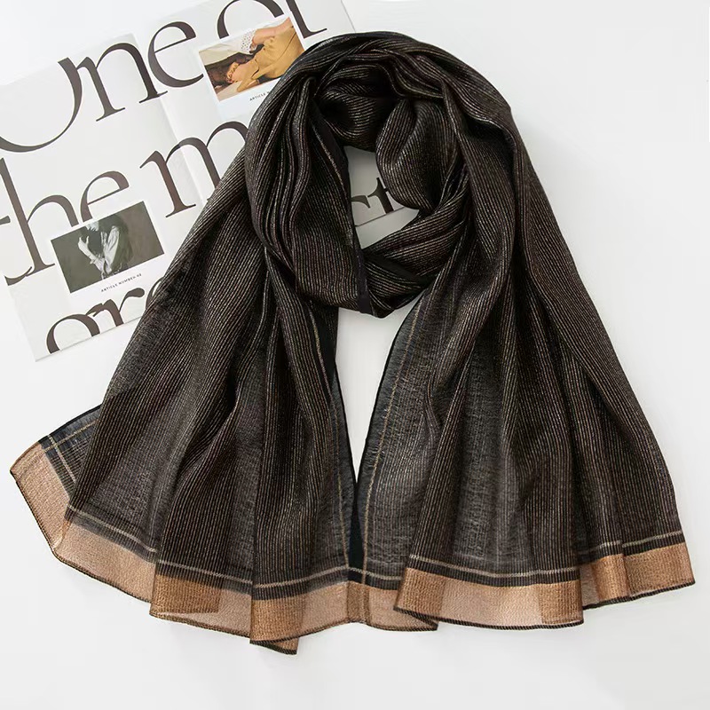 T1301 new style women's silk scarf long fashionable and versatile shawl headscarf