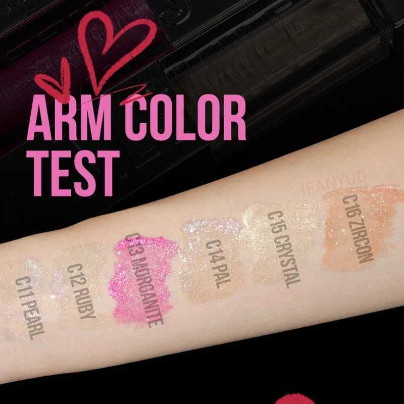 Wet Shiny Liquid Lip Gloss Diamond Shimmer Glitter Big Brush Lip Plumper Oil 6Colors Sparkling Highgloss Sequins Pearly MakeupXJ250724