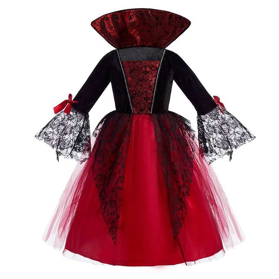 Girls Princess Costume Baby Vampire Halloween Elegant Fantasy Children Cosplay Carnival Fancy Disguise Witch Birthday Dress Hat Z250725