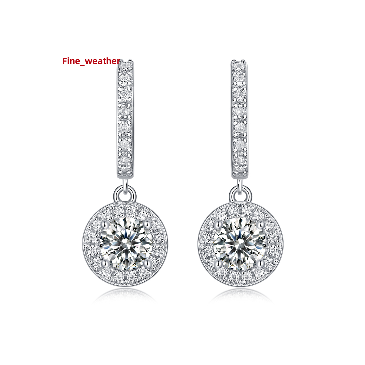 Best Selling Fashion Women Luxury Fine Jewelry 0.5CT 0.5 Carat Moissanite S925 Sterling Silver Stud Earrings Christmas