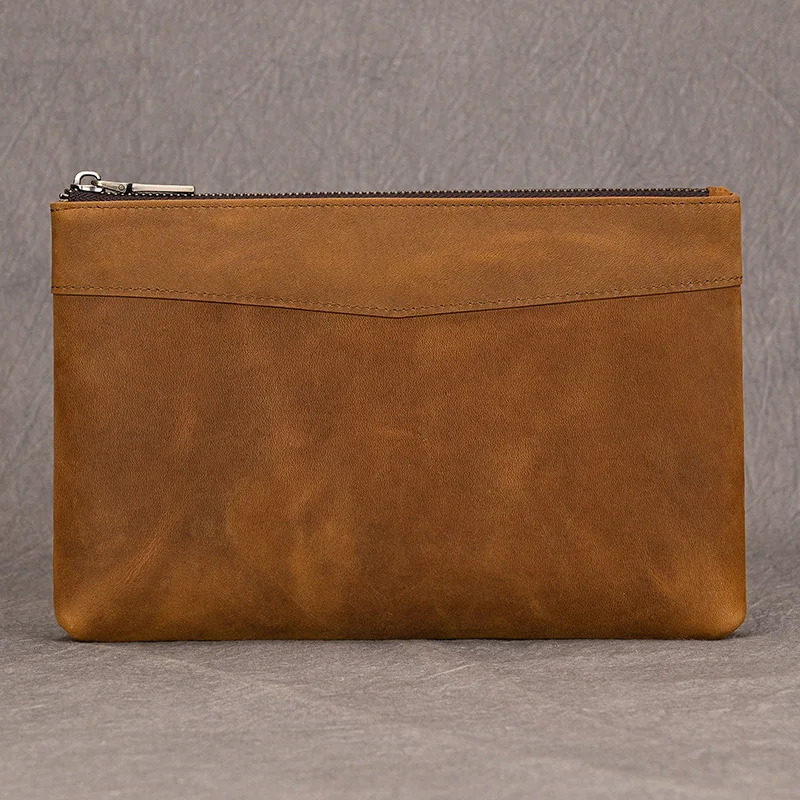 Luufan Genuine Leather Mens Clutch Wallet Male Zipper Business Daily Hand Bag Large Capacity Purse For Man Phone Pouth Belt Bag 250723