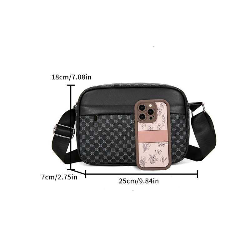 2023 Casual Lightweight Business Shoulder Bags for Men PU Leather Messenger Bag Comfortable Wide Strap Crossbody Bags Designer M Y250724