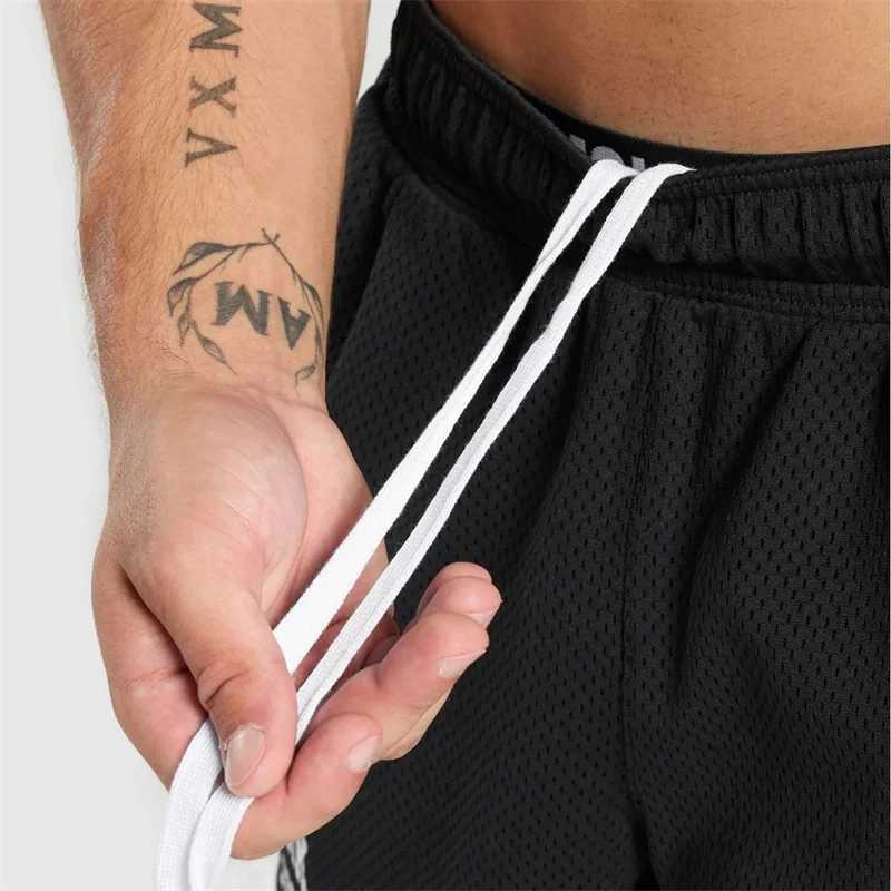 Mens Shorts Summer Gym Workout Running Shorts Quick Drying Loose Basketball Pants Drawstring Mesh Breathable Sports Shorts W250724