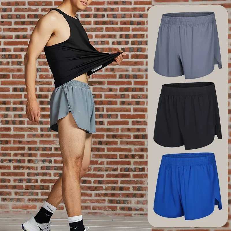 Marathon Running Shorts Lightweight Quick-drying Breathable Moisture-absorbing Mens Fitness Training Three-point Shorts W250724