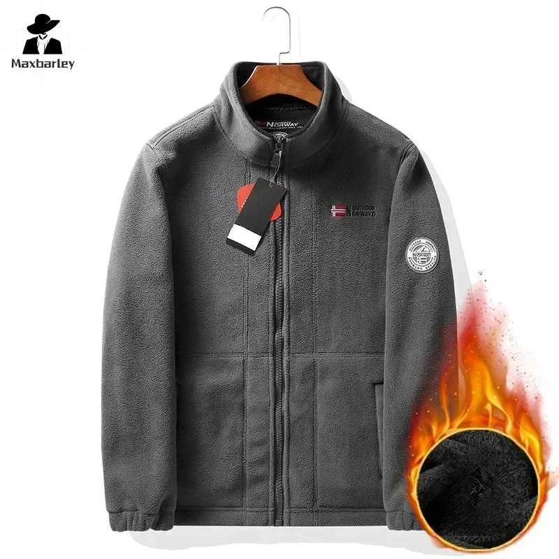 Winter Wool Jacket Mens Luxury Embroidered Thickened Cold-proof Coat Casual Warm Double-sided Fleece Ski Sportswear 2-piece Set X250725