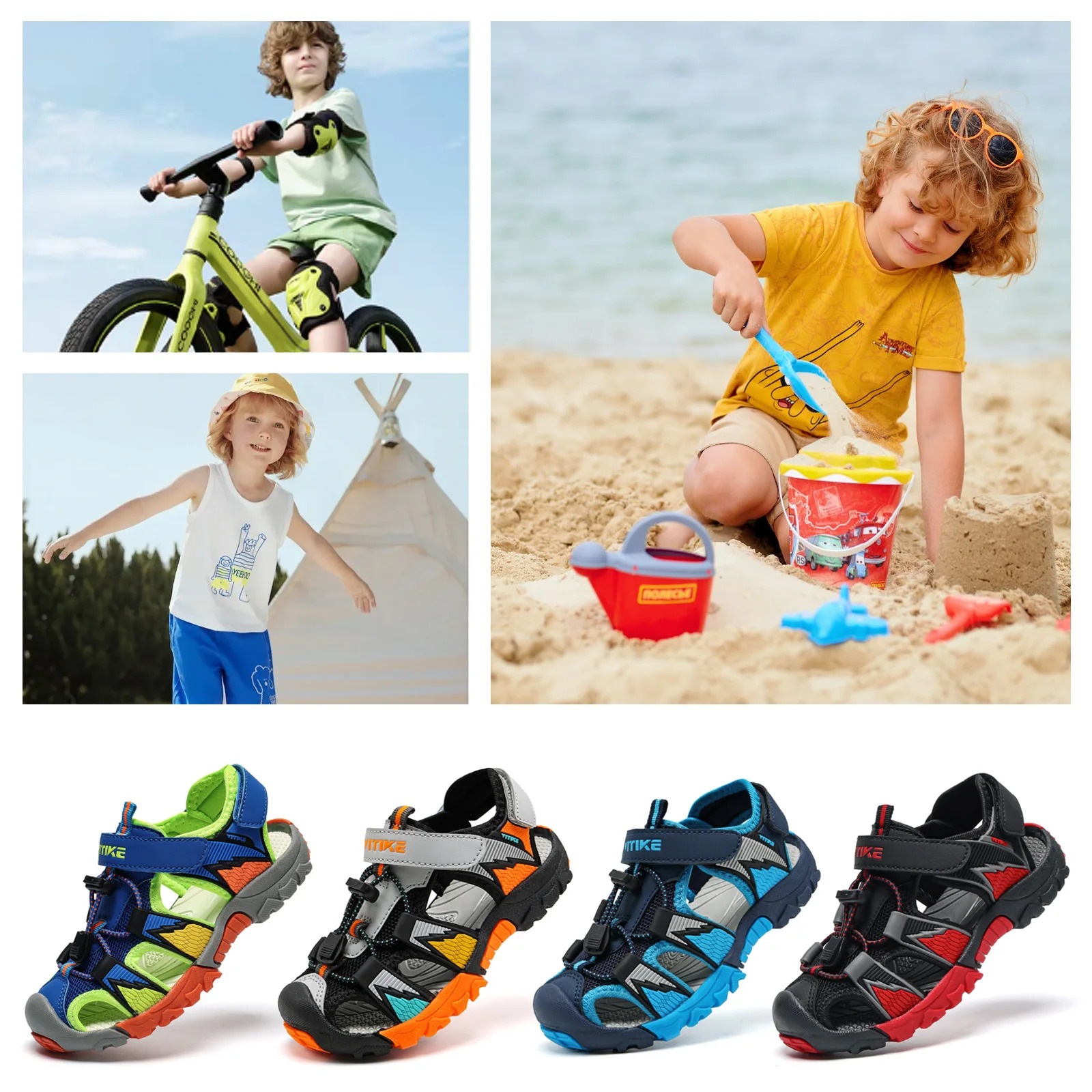 Boys Girls Sports Sandals Summer Kids Closed Toe Outdoor Athletic Water Shoes Child Pool Beach Sandals 250725