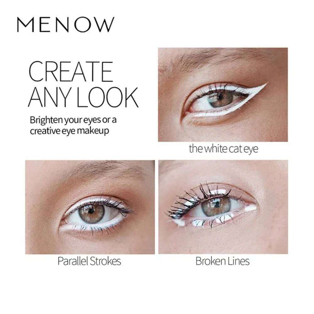 12pcs White Eyeliner Smooth Easy To Wear Brightener Highlighter Waterproof Long Lasting Eyes Liner Pencils Makeup X250725 X250725