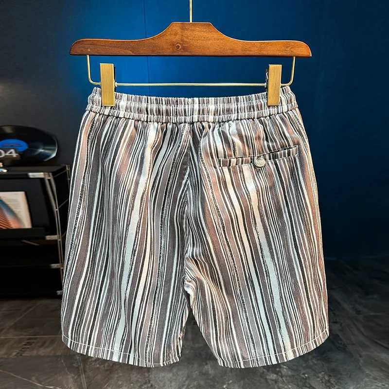 2025 Summer New Mens Shorts Versatile Trendy Quick Drying Breathable Casual Simple Fashion Striped Beach Pants W250724