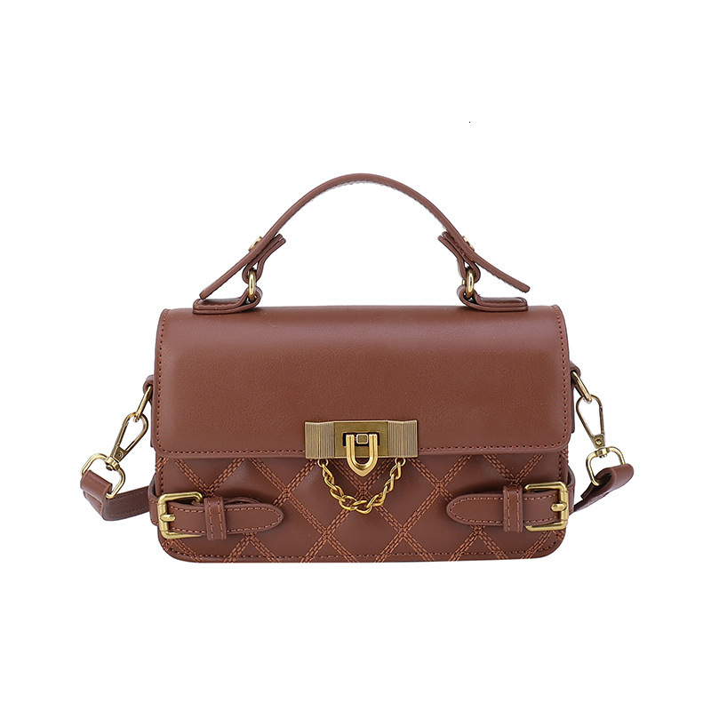 Luxury Brand Designer Bag Quilted Small Square Bag Trendy Handbag European And American Retro Versatile Box Bag For Women High-End Versatile Crossbody