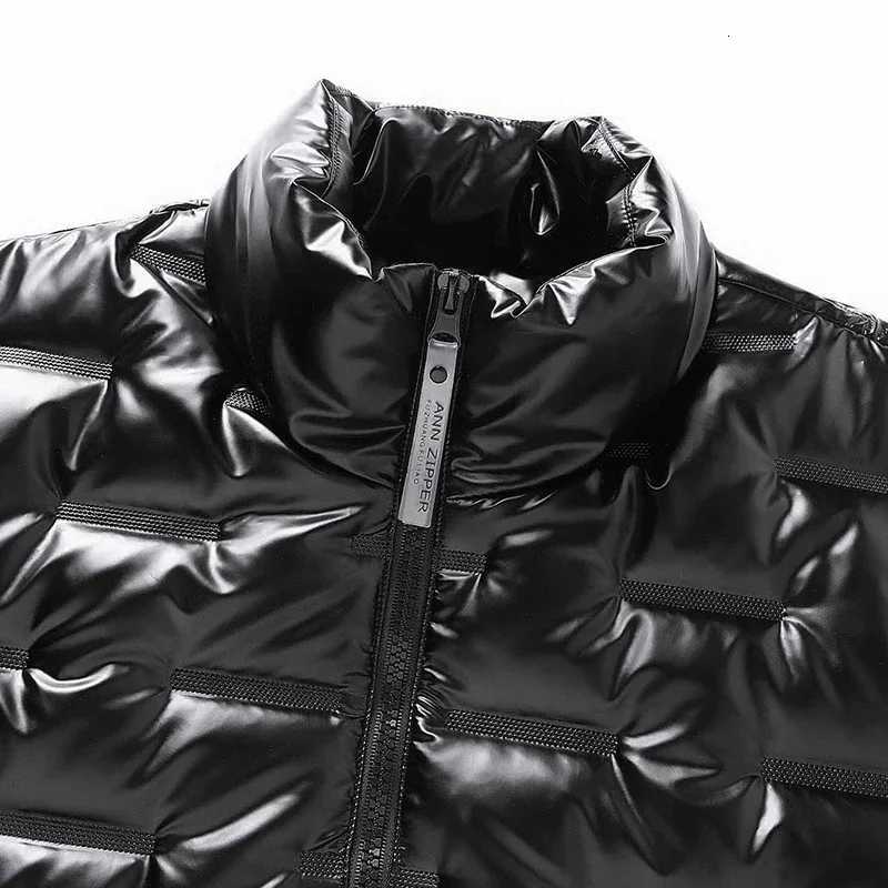 2023 New Winter Jackets Men Bright Fashion Parka Thickened Warm Waterproof Jackets Men Coats Mens Clothing X250725
