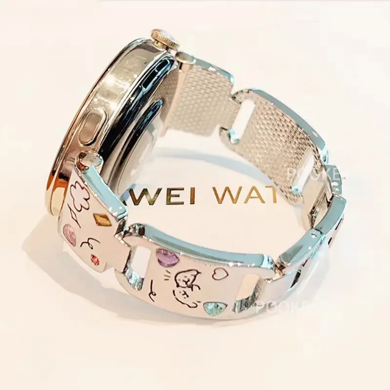 Cute Dog Metal Strap for Watch 7 6 5 4 3 Active 40/44mm Women Band for Amazfit GTR GT4 41mm 3 42/46 250723