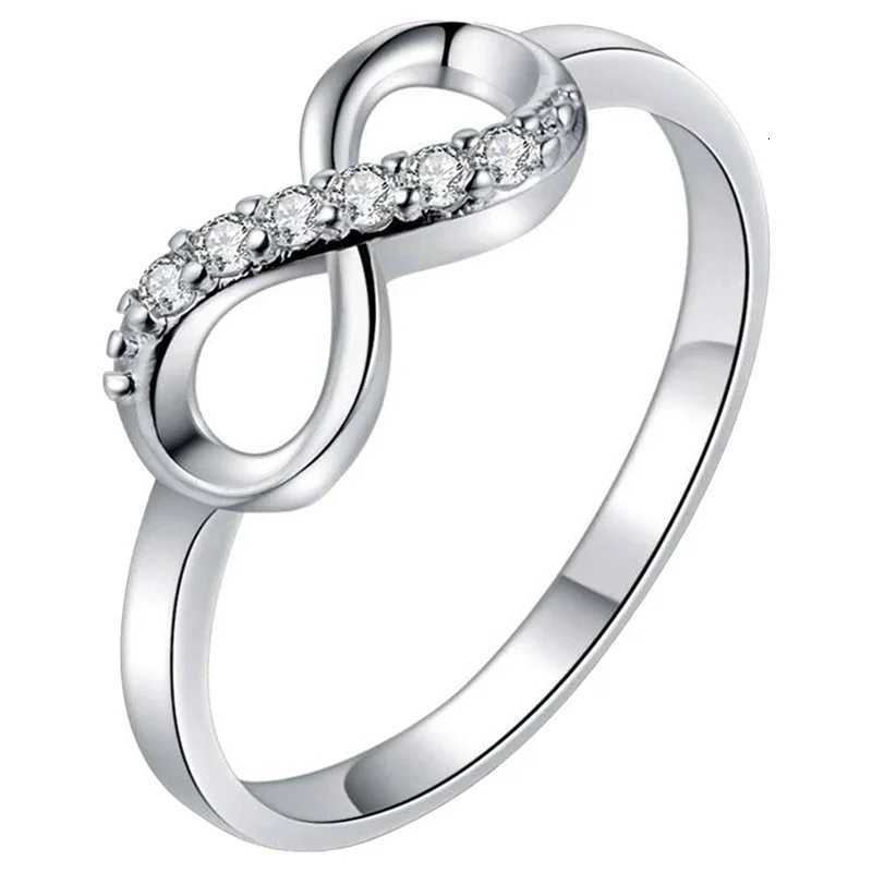 Fashion Hip Hop Party Wedding Gift Creative Crystal Twist Unlimited Wedding Ring Female Declaration Jewelry Gift W250417