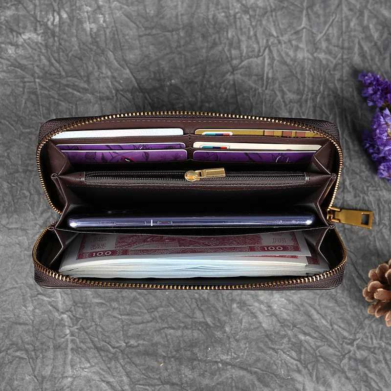 MOTAORA Genuine Leather Women Wallet And Purses For Ladies Long Purse Womens Wallets For Card Money Phone Bag New Z250725