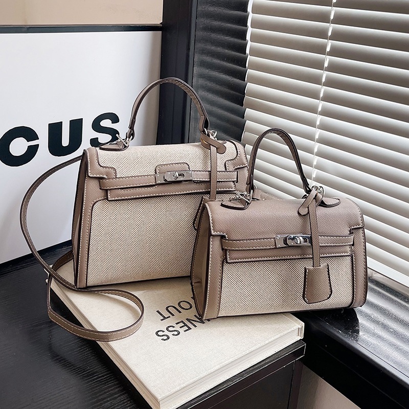 2025 Summer New Women's Shoulder Bag, Color blocked Seam Handbag, Fashion women's Commuter Shoulder Bag, Summer New Women's Crossbody B
