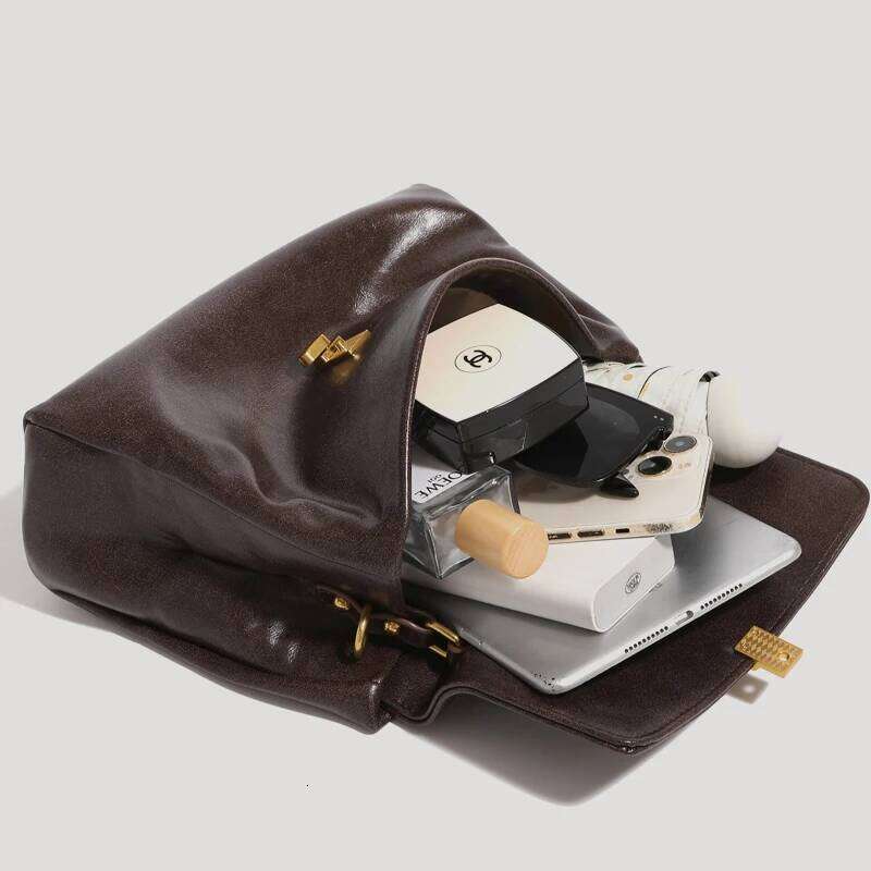 Women's Bags Designer Vintae Messener Bas For Women Desiner Handbas And Purses New In PU Oil Wax Leather Lock Top Handle Shoulder