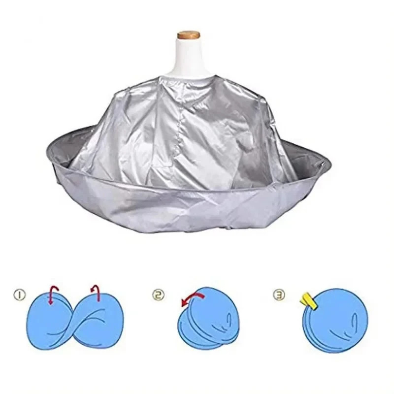 Creative DIY Apron Hair Cutting Cloak Coat Salon Barber Stylist Cape Umbrella Haircut Hairdressing Home Cleaning Protector 250716