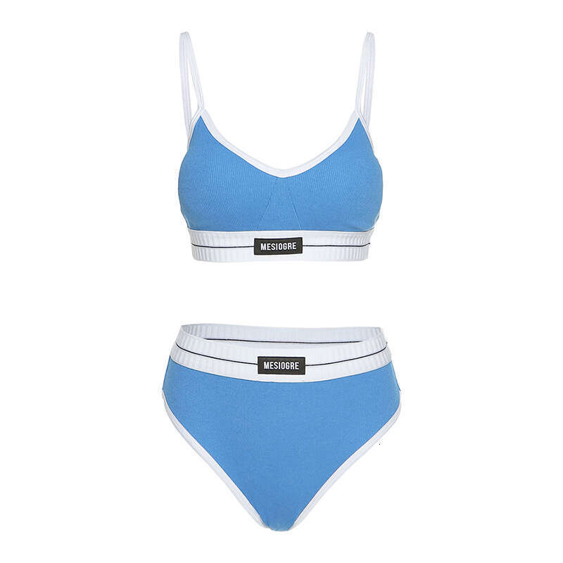 2020 Autumn Winter New Women's Fashion Color Block Crop Top and Shorts Two-Piece Set 63f