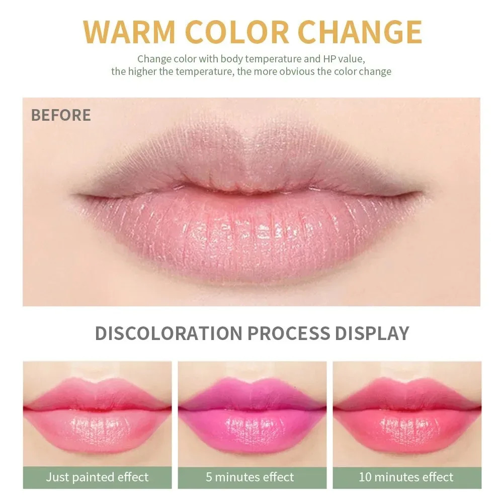 Aloe Vera Temperature Color Change Lipstick Moisturizing Lip Balm Long Lasting Waterproof Nourishing Korean Makeup Cosmetics 250716
