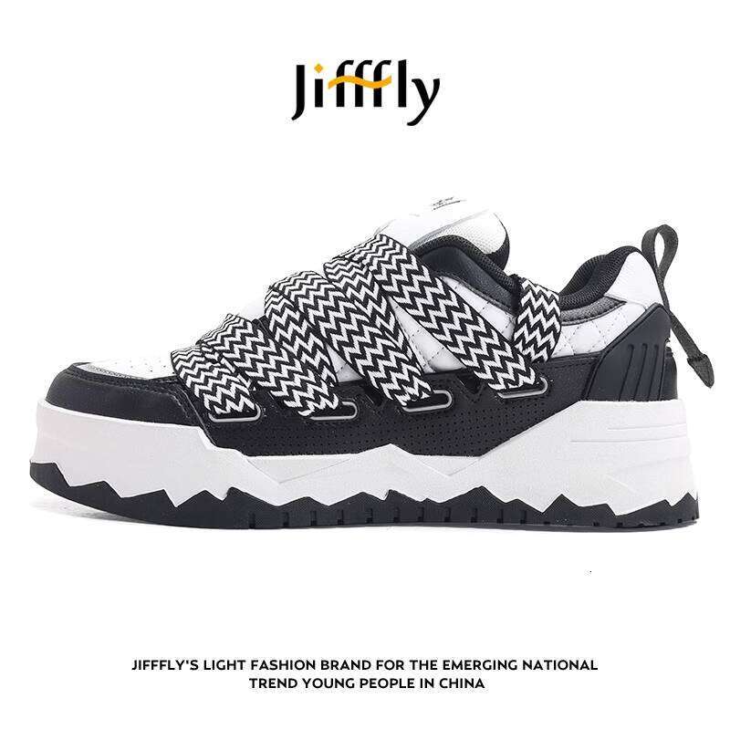 Jiffly Black & White Panda Print Sneakers - Fall/Winter Fashion Casual Shoes for Couples