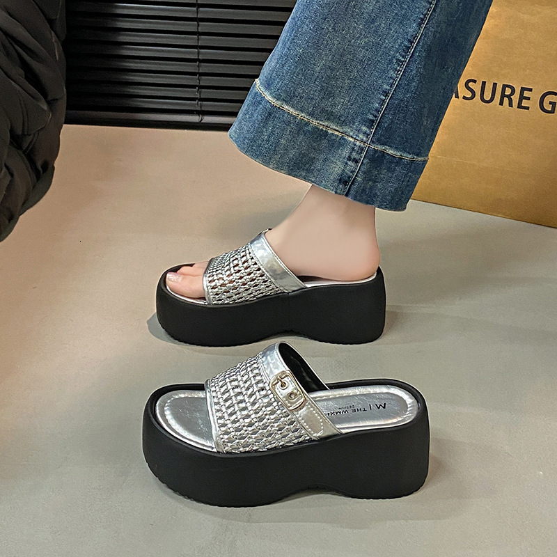 Ddmysports Fashion Women S Sandals Summer Outdoor Platform Thick Sole One Strap Trendy Casual Hollow Beach Shoes For Outdoor Shoes