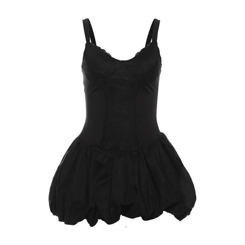 2024 Autumn New Women's Solid Color Slim Street Fashion V-neck Strap Backless Dress d96