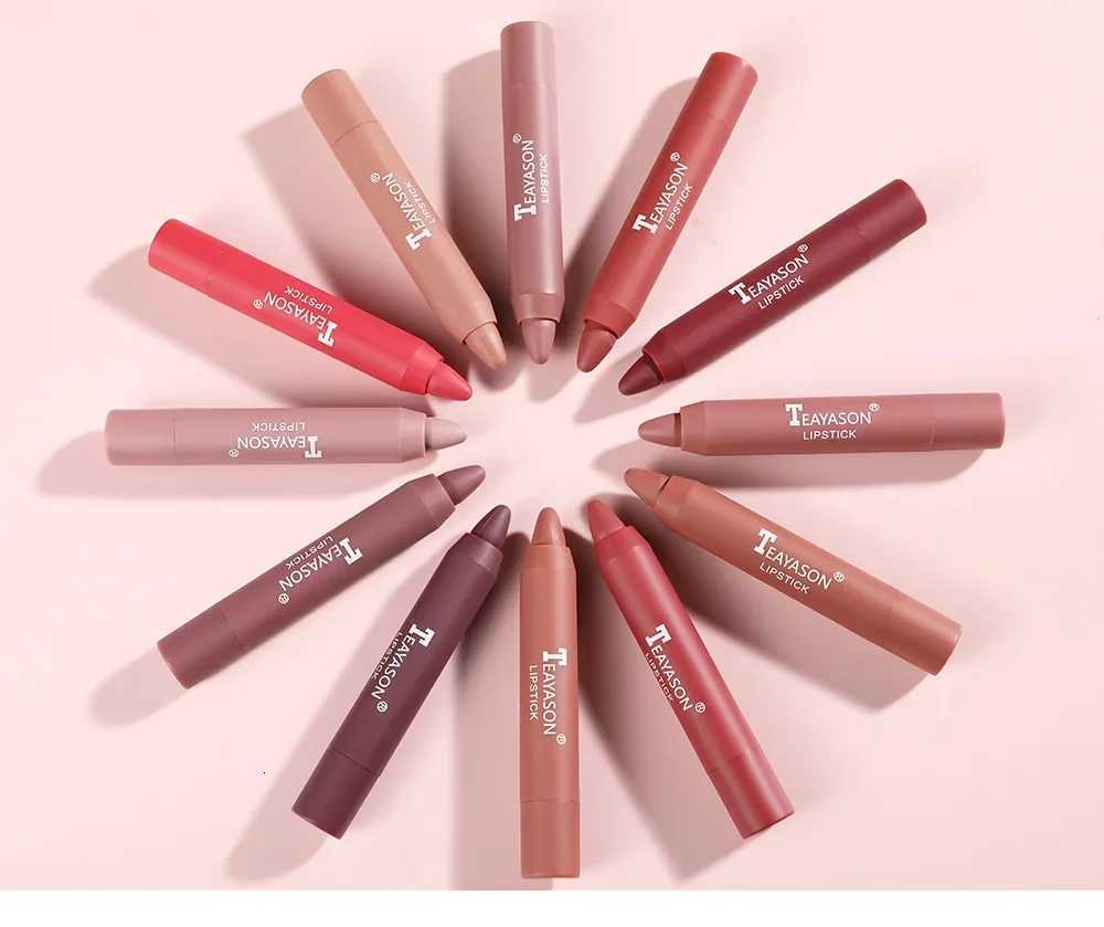 Nude Series Velvet Matte Lipstick Pencil Waterproof Long Lasting Red Lip Stick Non-Stick Cup Makeup Lip Tint Pen Cosmetic MakeupXJ250724