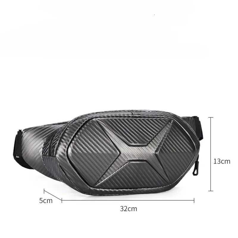 Fi Carb Fiber Textured Mens Ch Bag Designer Cycling Waist Bag Cool Street Wear Sling Crossbody Bags for Men Pouch Bag Y250724