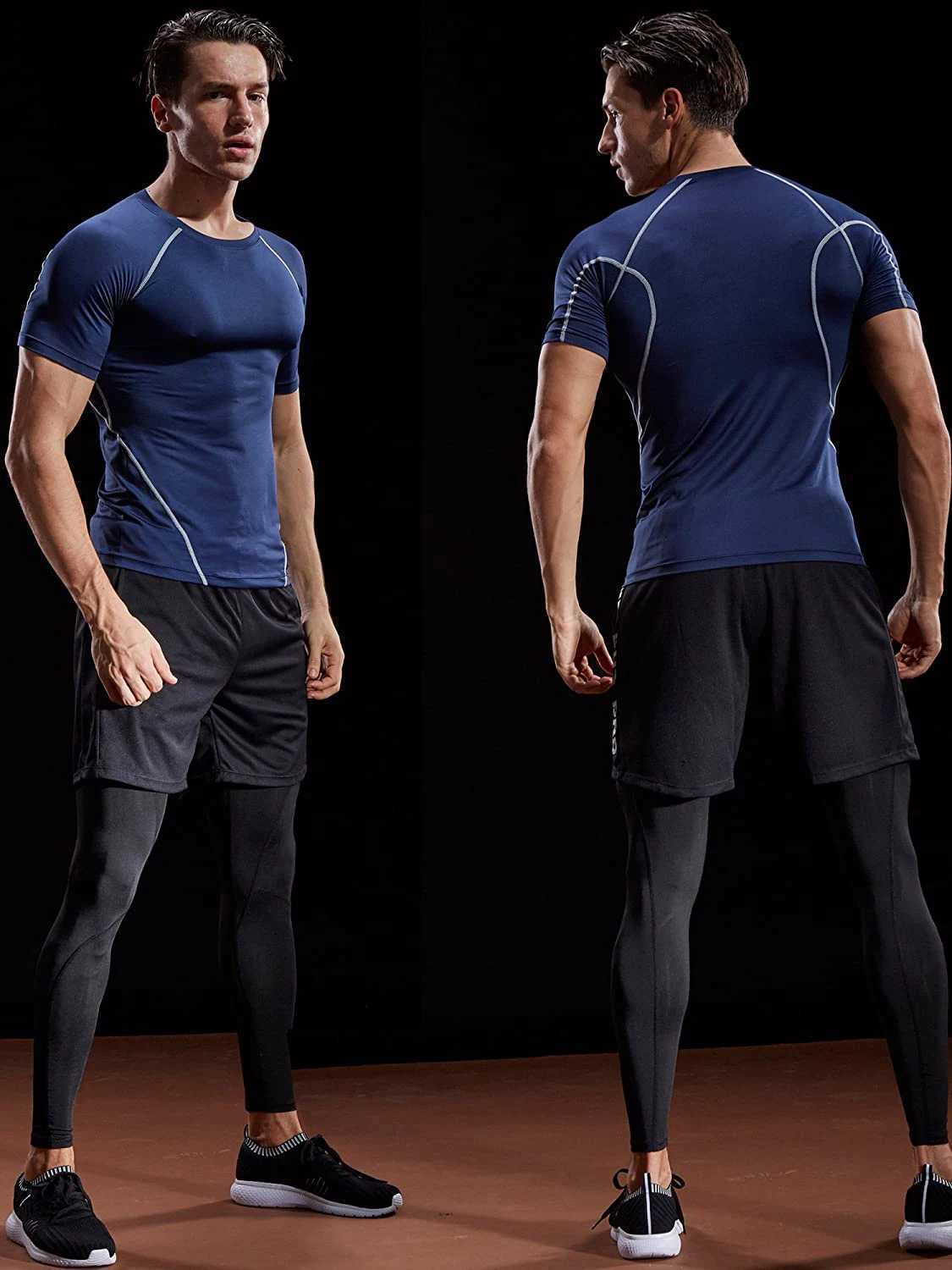2025 Compression T Shirt Men Summer Sportswear Running T-shirt Elastic Quick Dry Sport Tops Tee Athletic Gym Workout Shirts Men Y250724