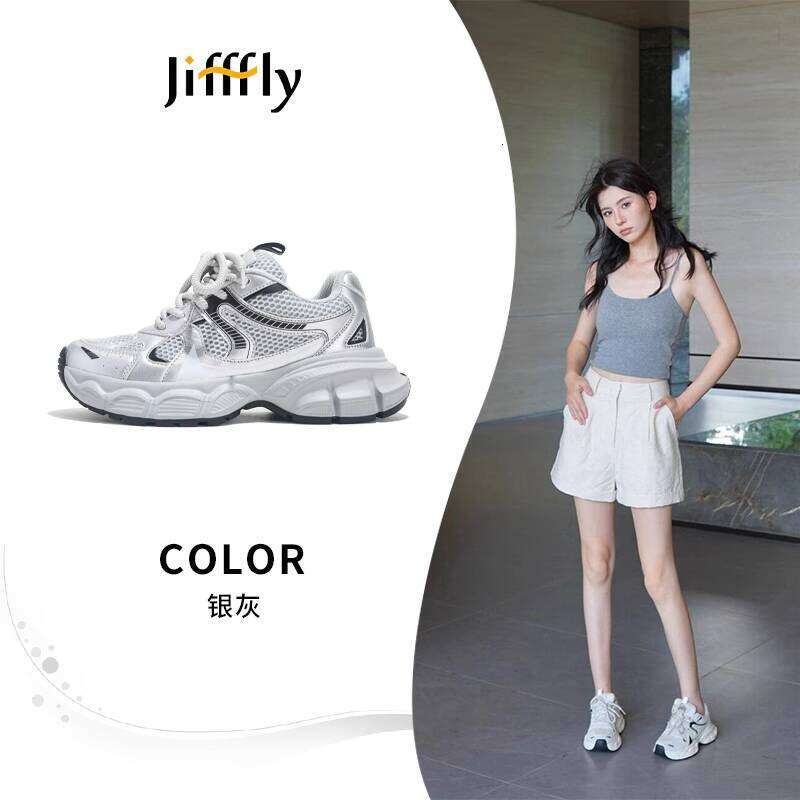 Jifffly Women 2025 Summer New Dad Shoes for Short People Height Increasing Thick Lightweight Soft Sole Ultra-light