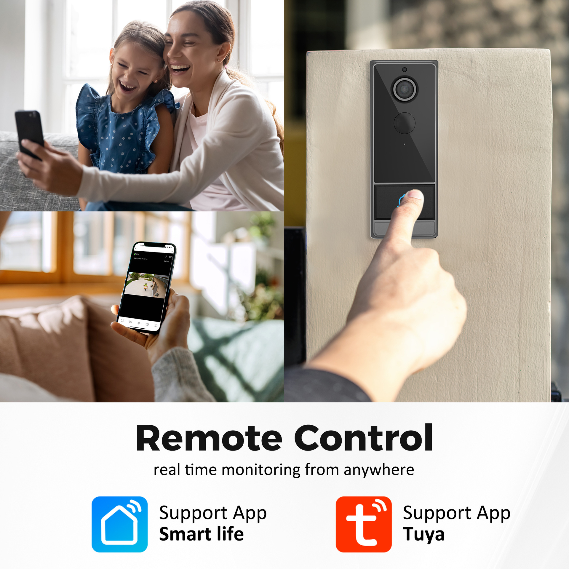 Graffiti intelligent visual intercom doorbell high-definition home security protection wifi M19 visual camera