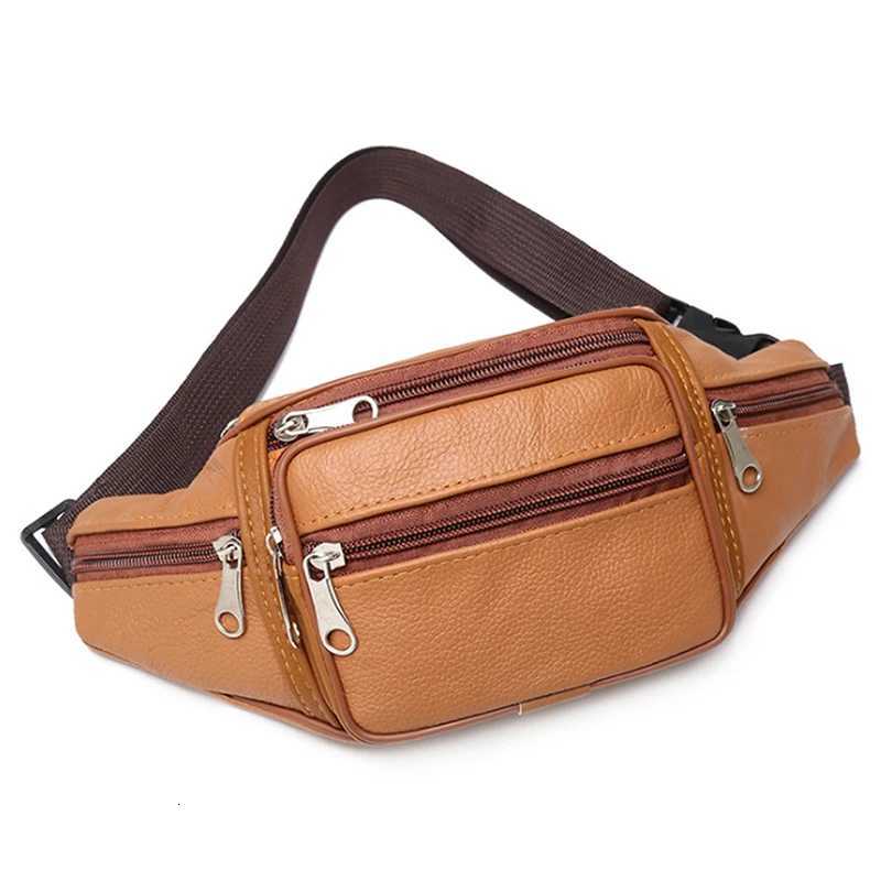 Mens Waist Pack PU Leather Bag Waist Belt Bag M Artificial Leather Fanny Pack Luxury Small Shoulder Bags For Men Y250724