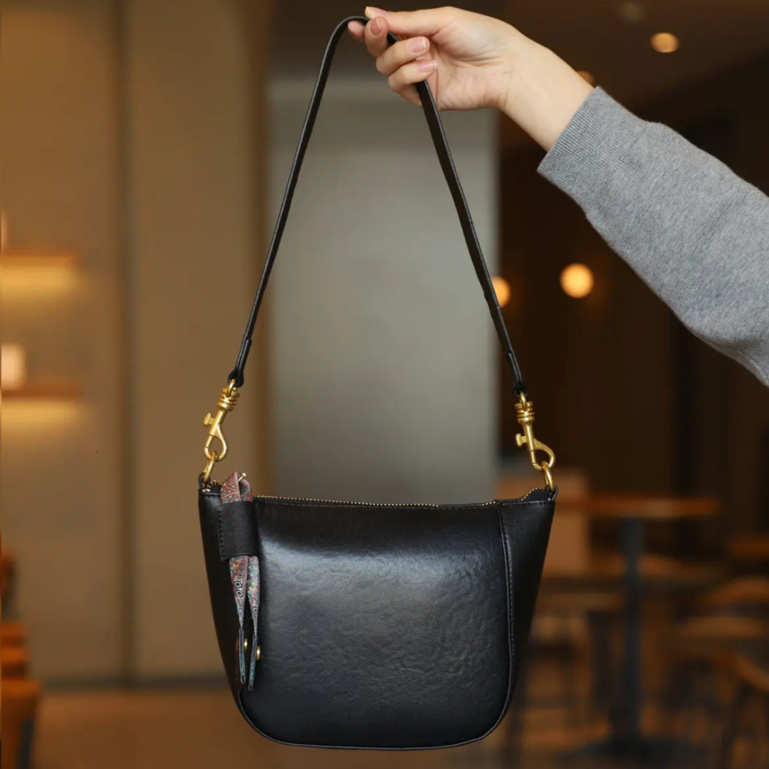 designer bag Top Layer Cowhide Saddle Bag Women Bag New Genuine Leather Shoulder Bag Underarm Bag Fashion Crossbody Bag High-end Handbag