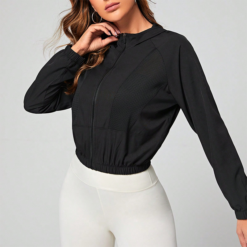 Hooded Sports Jacket with Breathable Fabric Fast Drying Technology Outdoor Training Gear