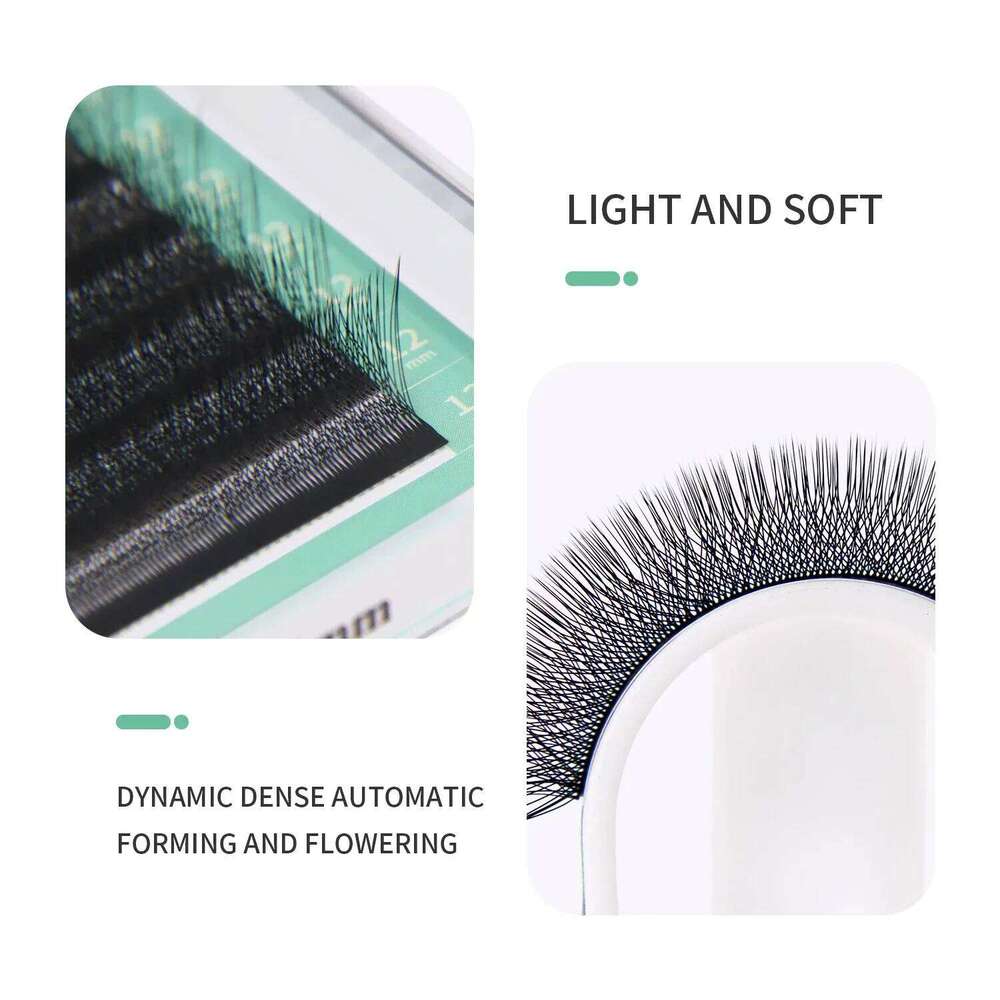 GLAMLASH 4D5D Shaped Eyelash Extension Premade Volume Fans W Style Faux Mink Soft Easy Faning Natural Lashes
