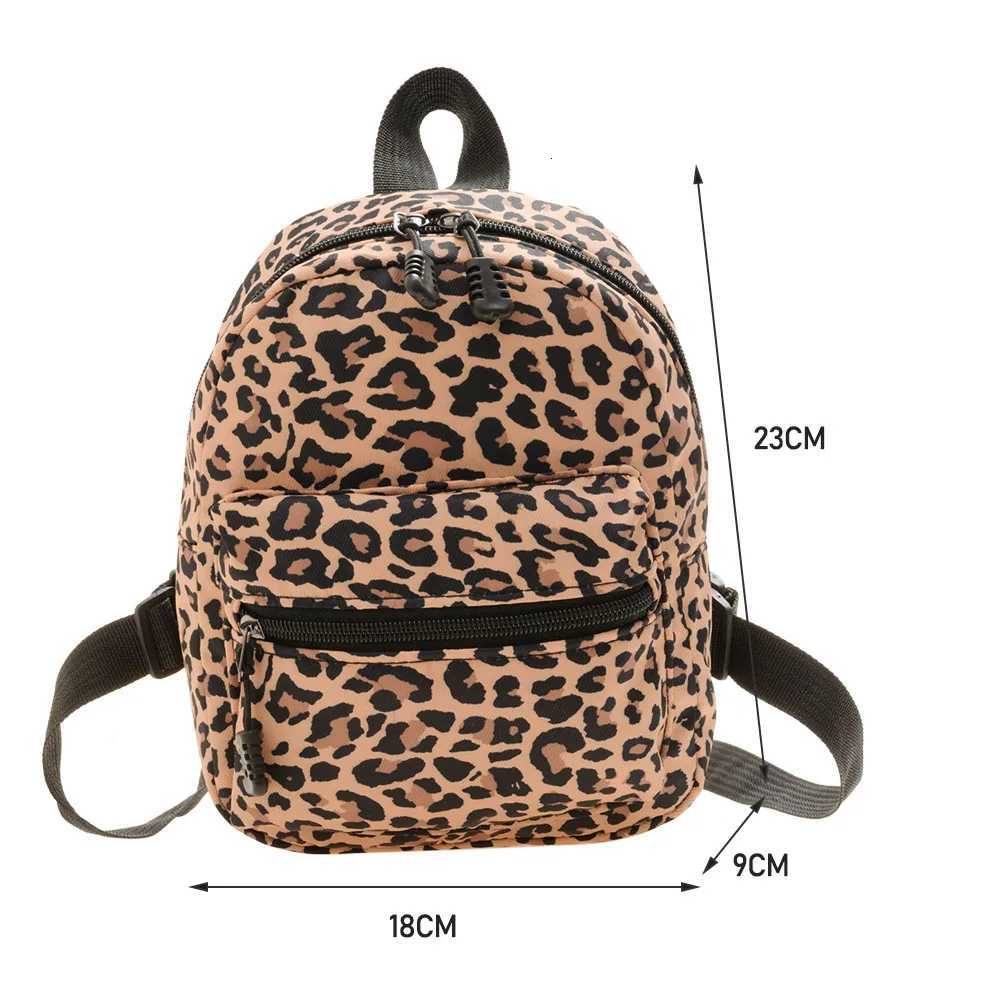 Wenzhi Zebra Leopard Cow Print Backpack Nylon Shoulder Bag Students High School Small Book Bag Fem Mini Rucksack Mochila Y250724