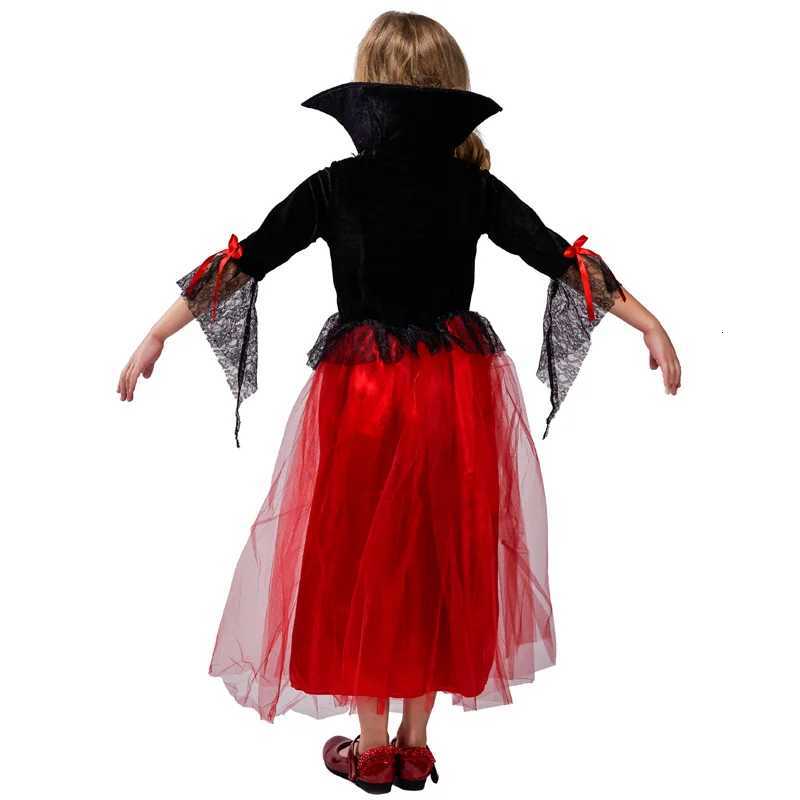 The Middle Age Gothic Vampire Girls Dress Halloween Vintage Upper Class Role Play Costume Child Nostalgic Sle Princess Frocks Z250725