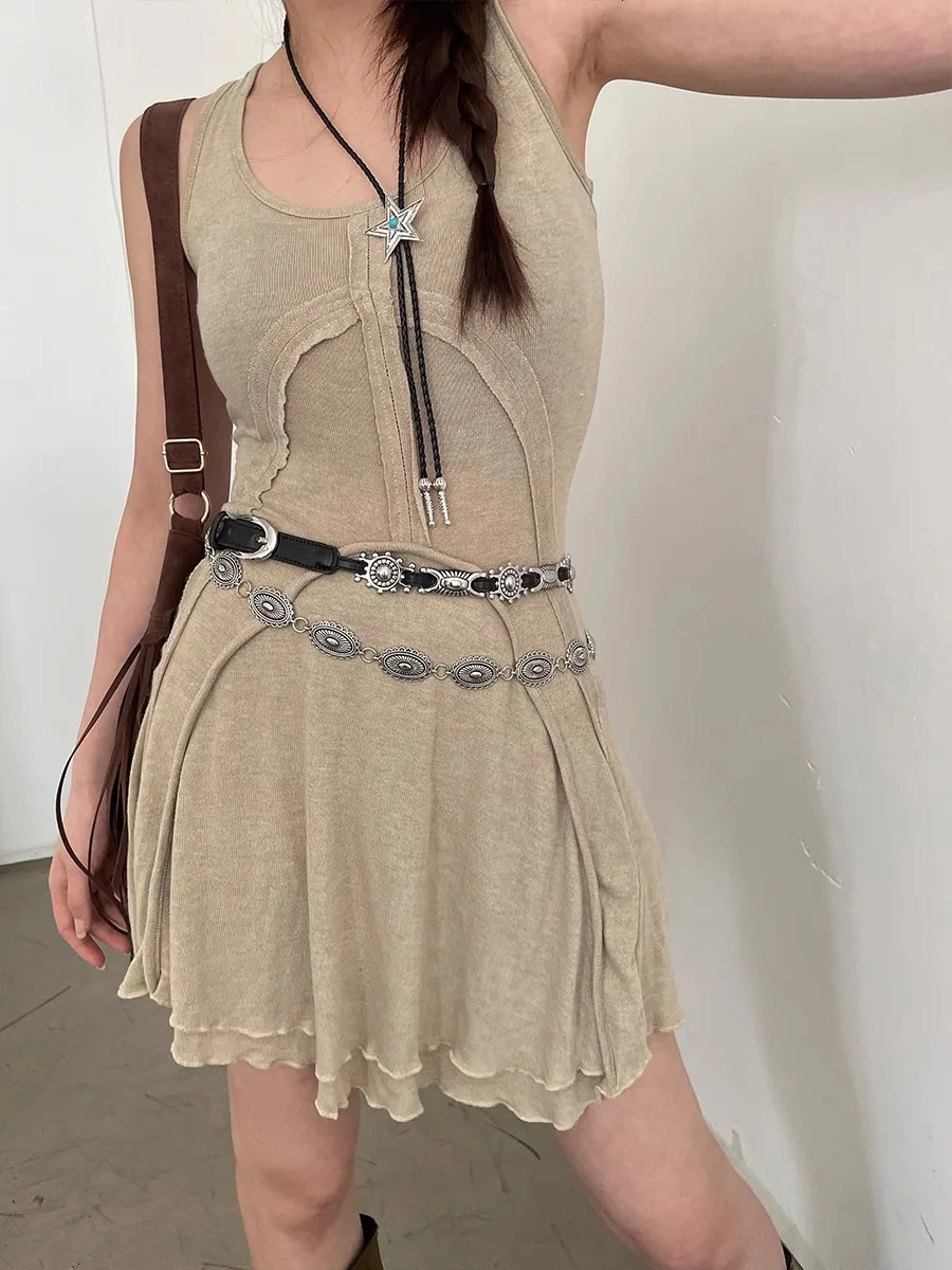 American Vintage Belt 2025 Versatile Denim Accessory High-End Sense Of Minority n Waist Chain 250722